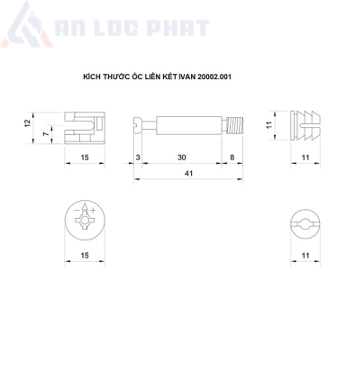 Ốc Cam Liên Kết Gỗ Ivan 20002.001